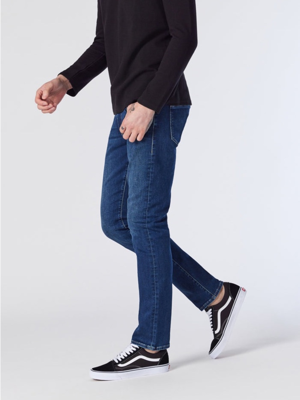 Mavi Jake Slim Leg Jeans 36x32 Dark Brushed Athletic Blue Quiet Luxury